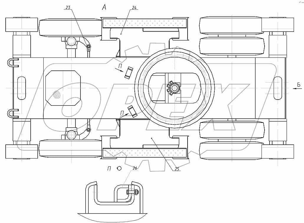 Ход пневмоколесный 318-16-60.00.000